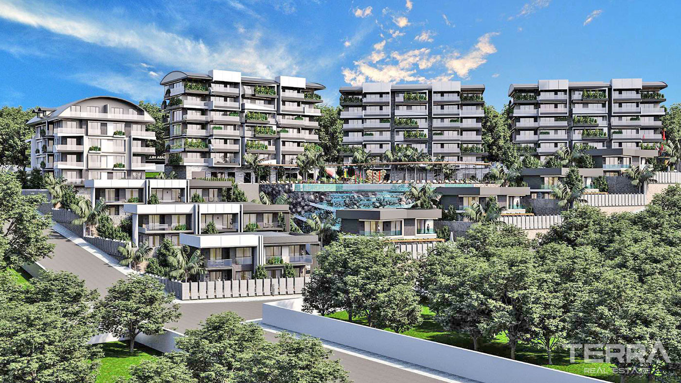Modernly Designed Alanya Villas Intertwined with Nature in Kargıcak - 69298