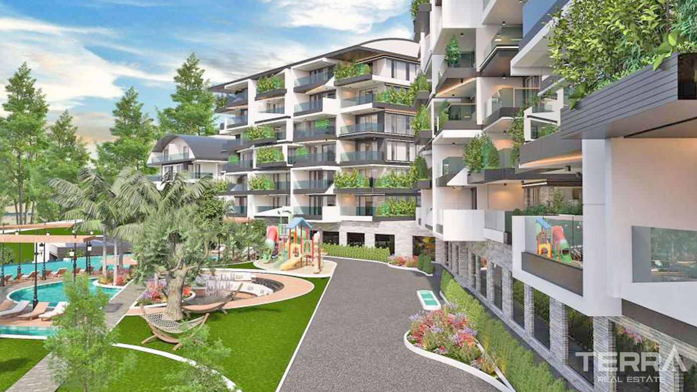 Modernly Designed Alanya Villas Intertwined with Nature in Kargıcak - 69300