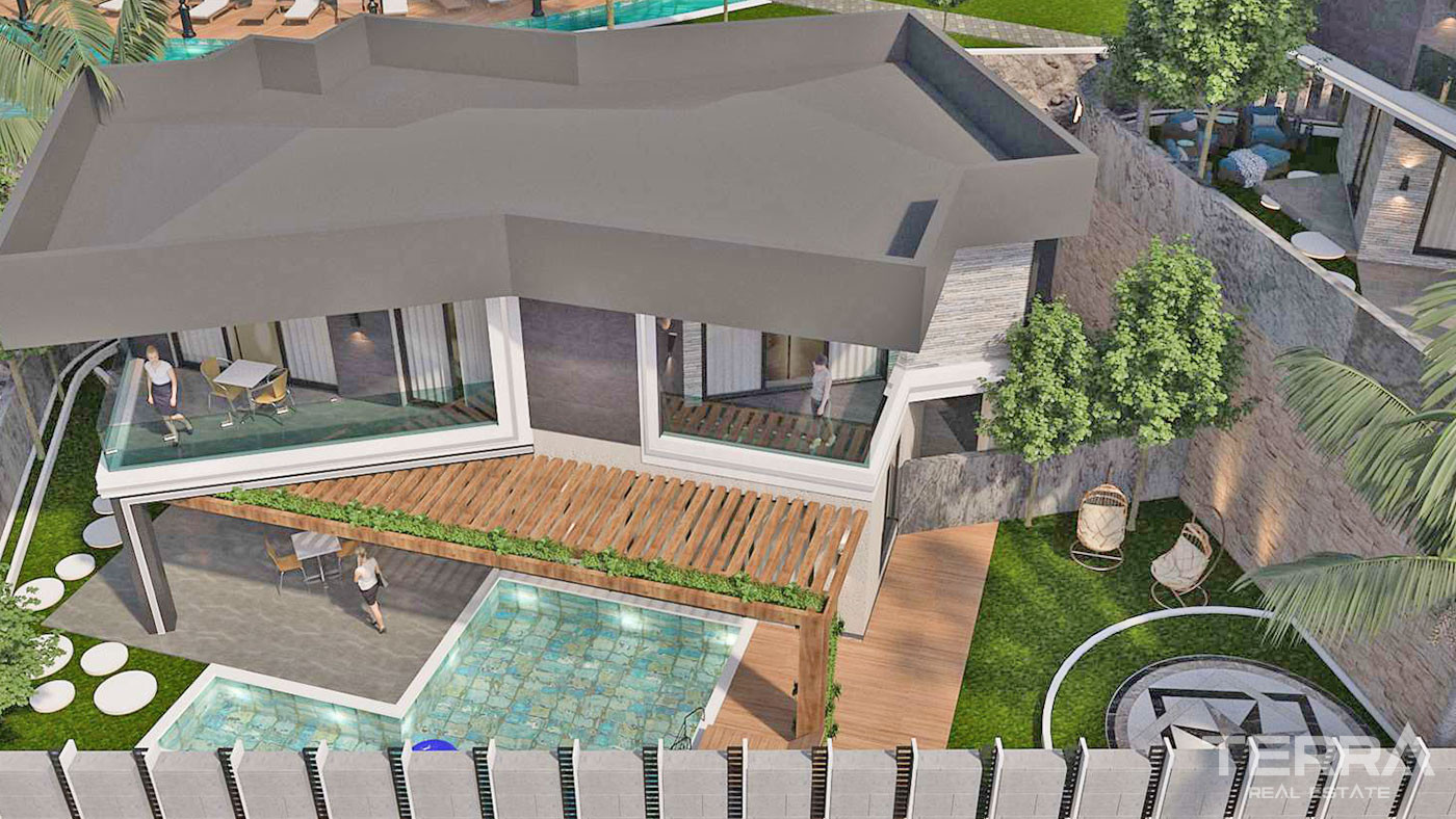 Modernly Designed Alanya Villas Intertwined with Nature in Kargıcak - 69305