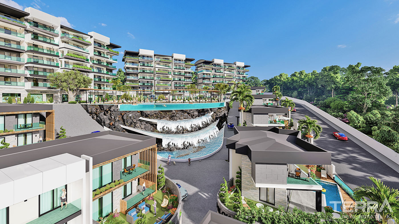 Modernly Designed Alanya Villas Intertwined with Nature in Kargıcak - 69307