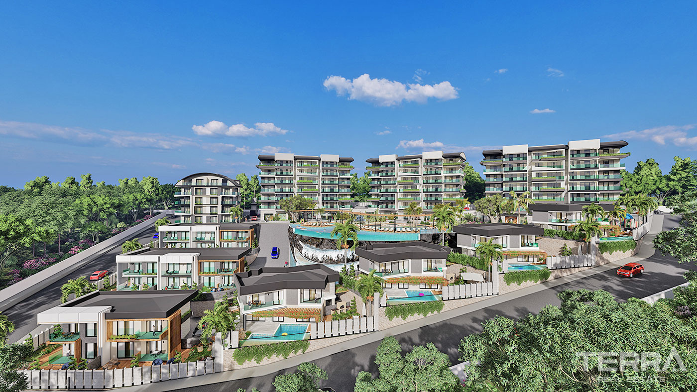 Modernly Designed Alanya Villas Intertwined with Nature in Kargıcak - 69309
