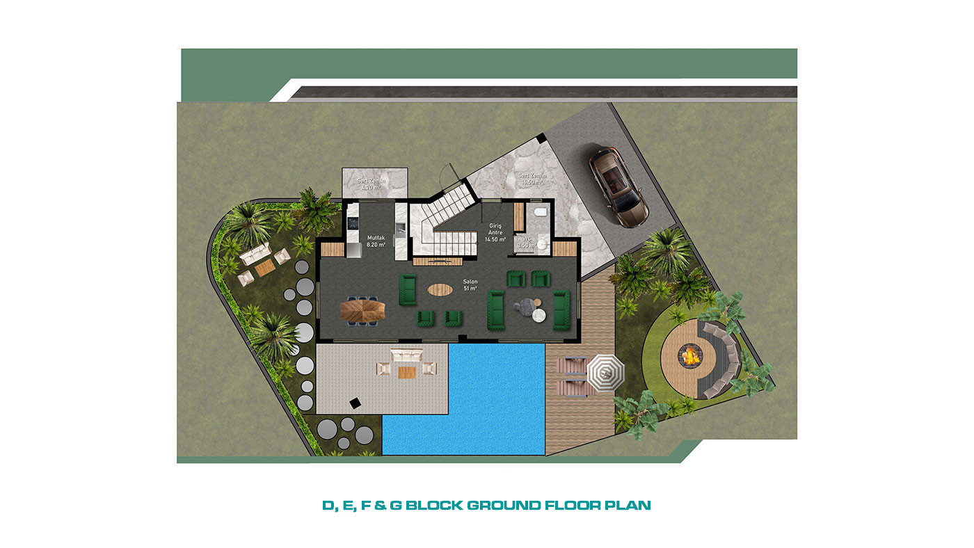 Modernly Designed Alanya Villas Intertwined with Nature in Kargıcak - 69317