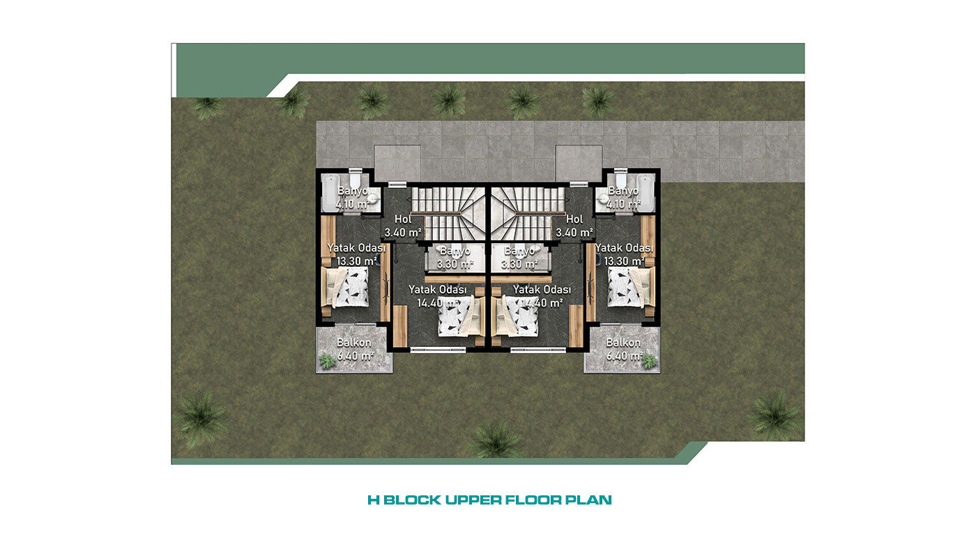 Modernly Designed Alanya Villas Intertwined with Nature in Kargıcak - 69319
