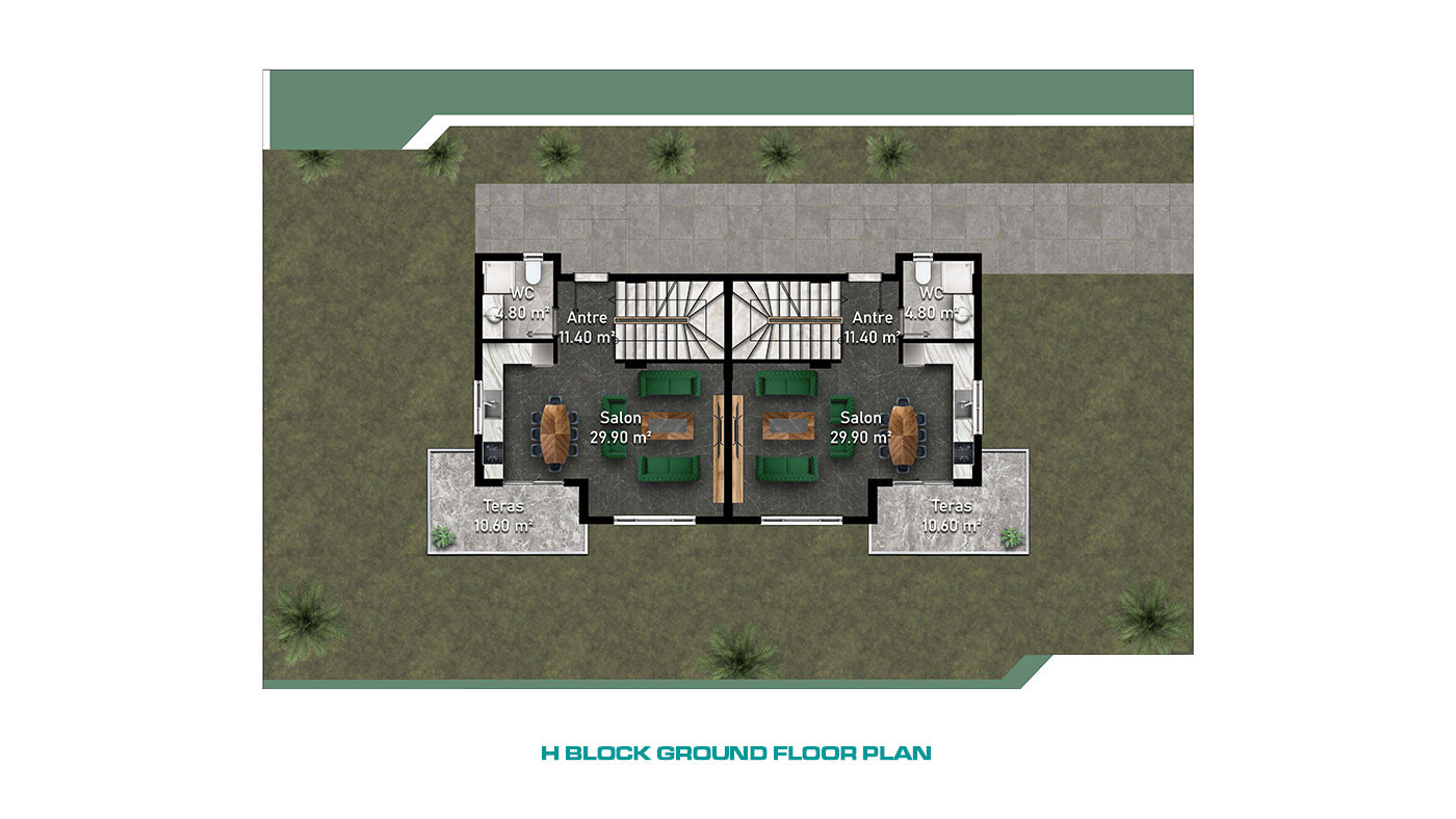 Modernly Designed Alanya Villas Intertwined with Nature in Kargıcak - 69320