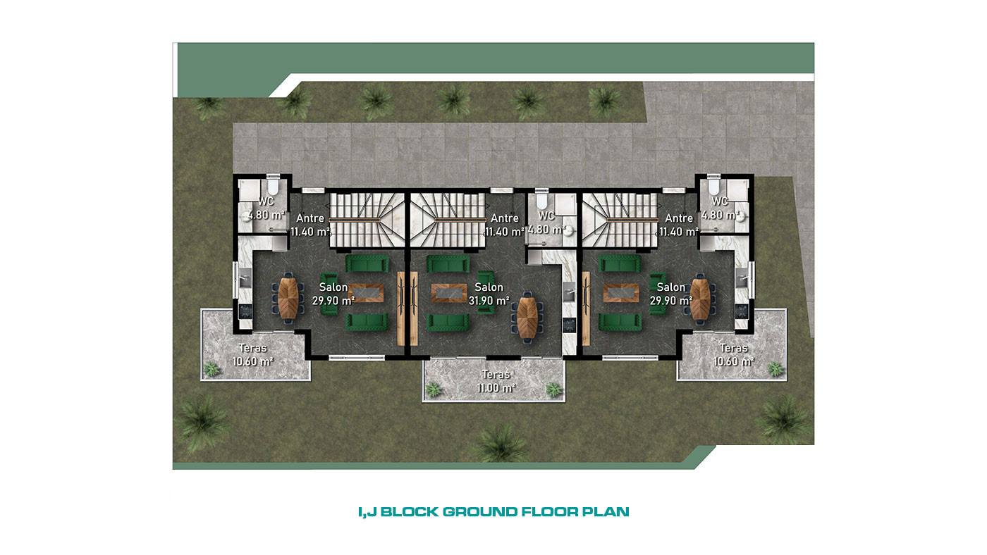 Modernly Designed Alanya Villas Intertwined with Nature in Kargıcak - 69322