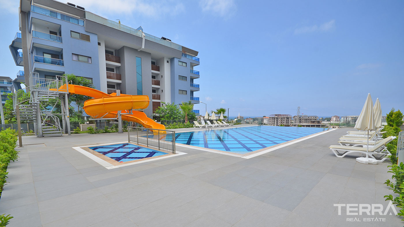 Apartament z widokiem na morze w Kargıcak w Alanyi w pobliżu plaży - 69513