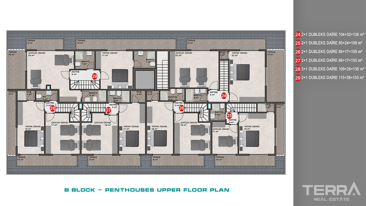 Apartament z widokiem na morze w Kargıcak w Alanyi w pobliżu plaży - 69516
