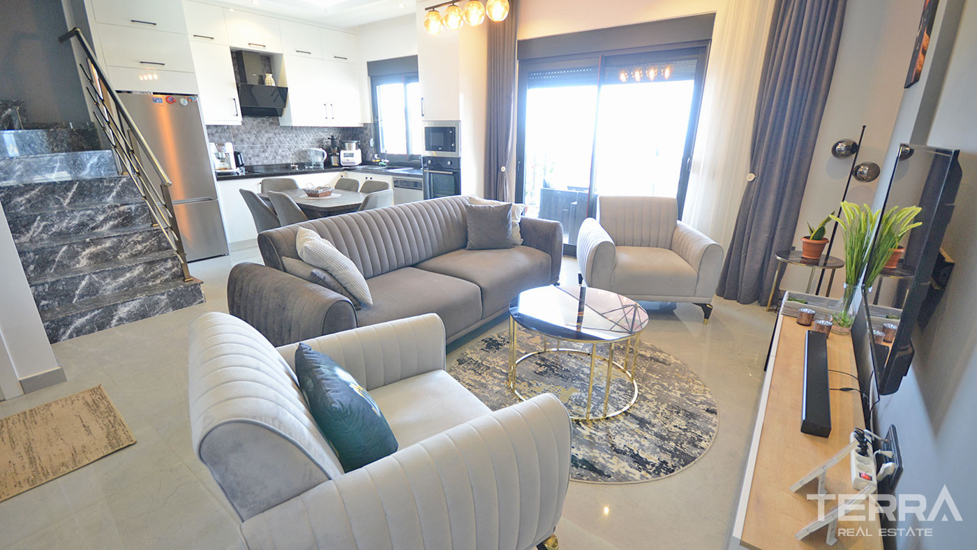 Apartament z widokiem na morze w Kargıcak w Alanyi w pobliżu plaży - 69518