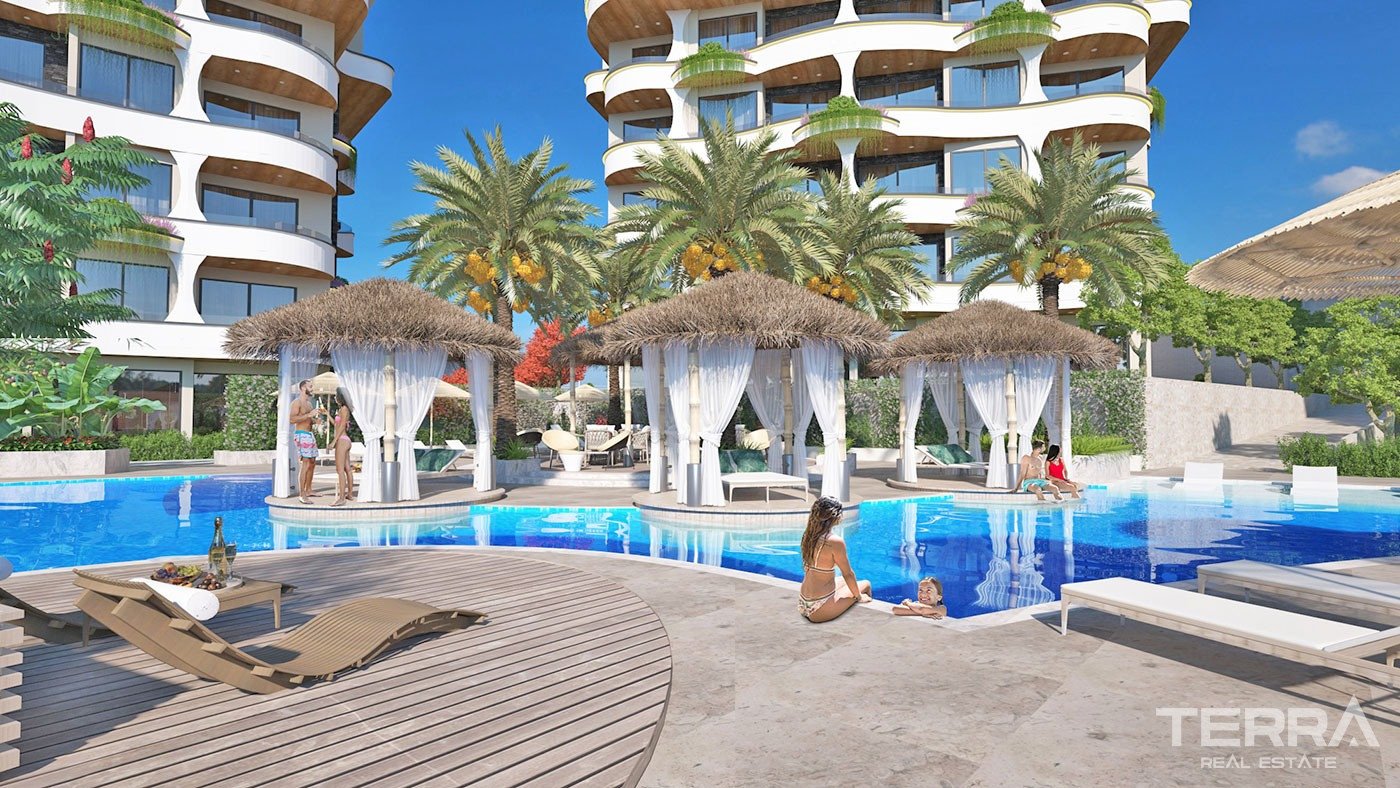 Luxury Alanya Apartments in a Gated Complex 2 km to the Beach in Oba