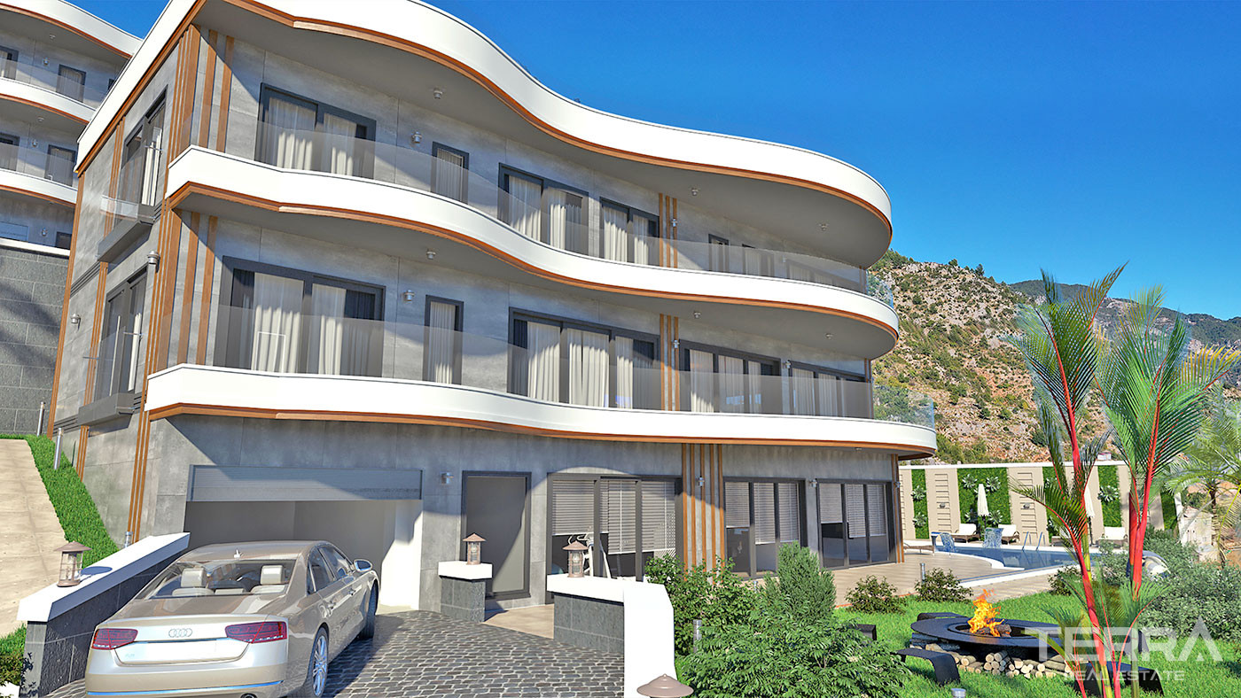 Spacious Sea View Villa with Private Swimming Pool in Alanya Tepe - 69791