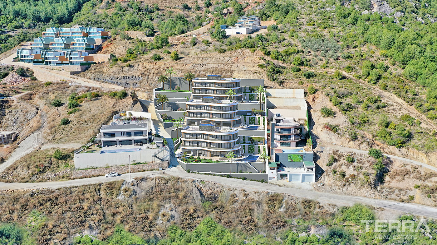 Spacious Sea View Villa with Private Swimming Pool in Alanya Tepe - 69794