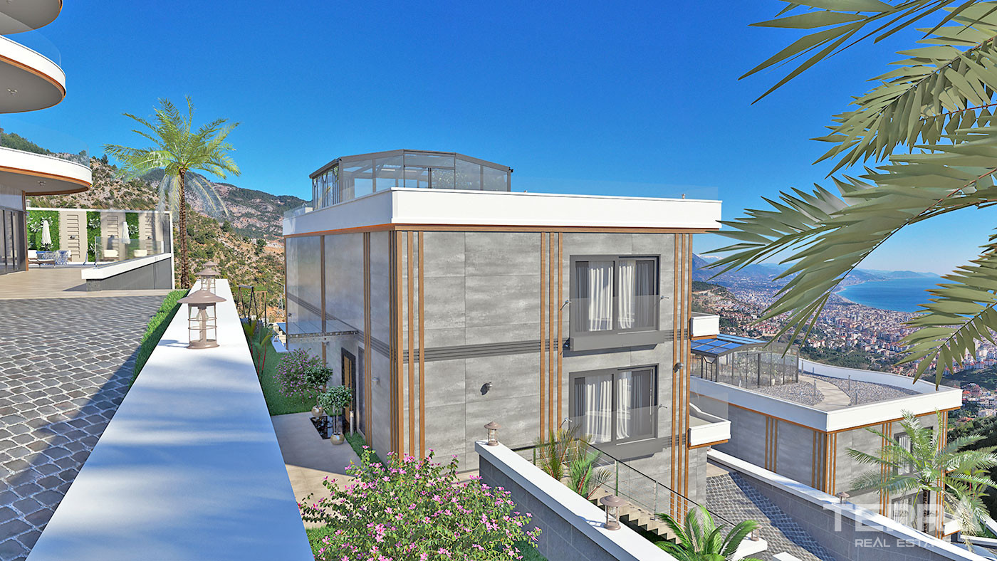 Spacious Sea View Villa with Private Swimming Pool in Alanya Tepe - 69799