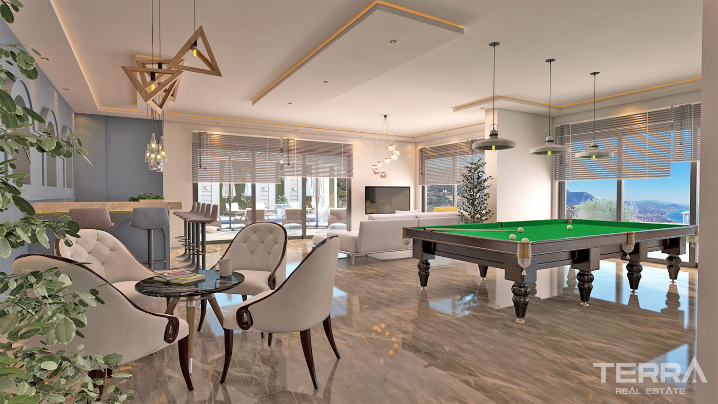Spacious Sea View Villa with Private Swimming Pool in Alanya Tepe - 69806