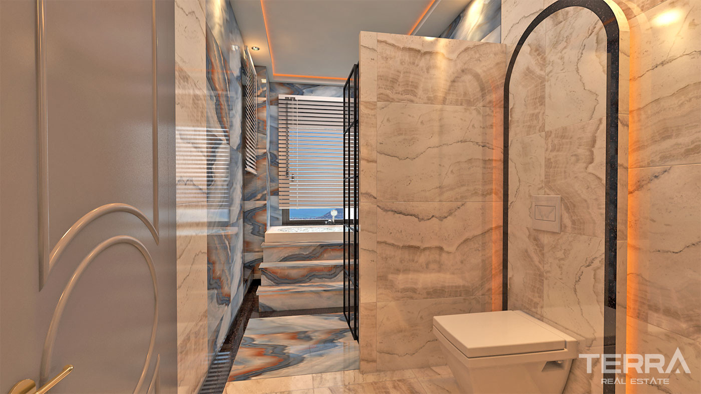 Spacious Sea View Villa with Private Swimming Pool in Alanya Tepe - 69810