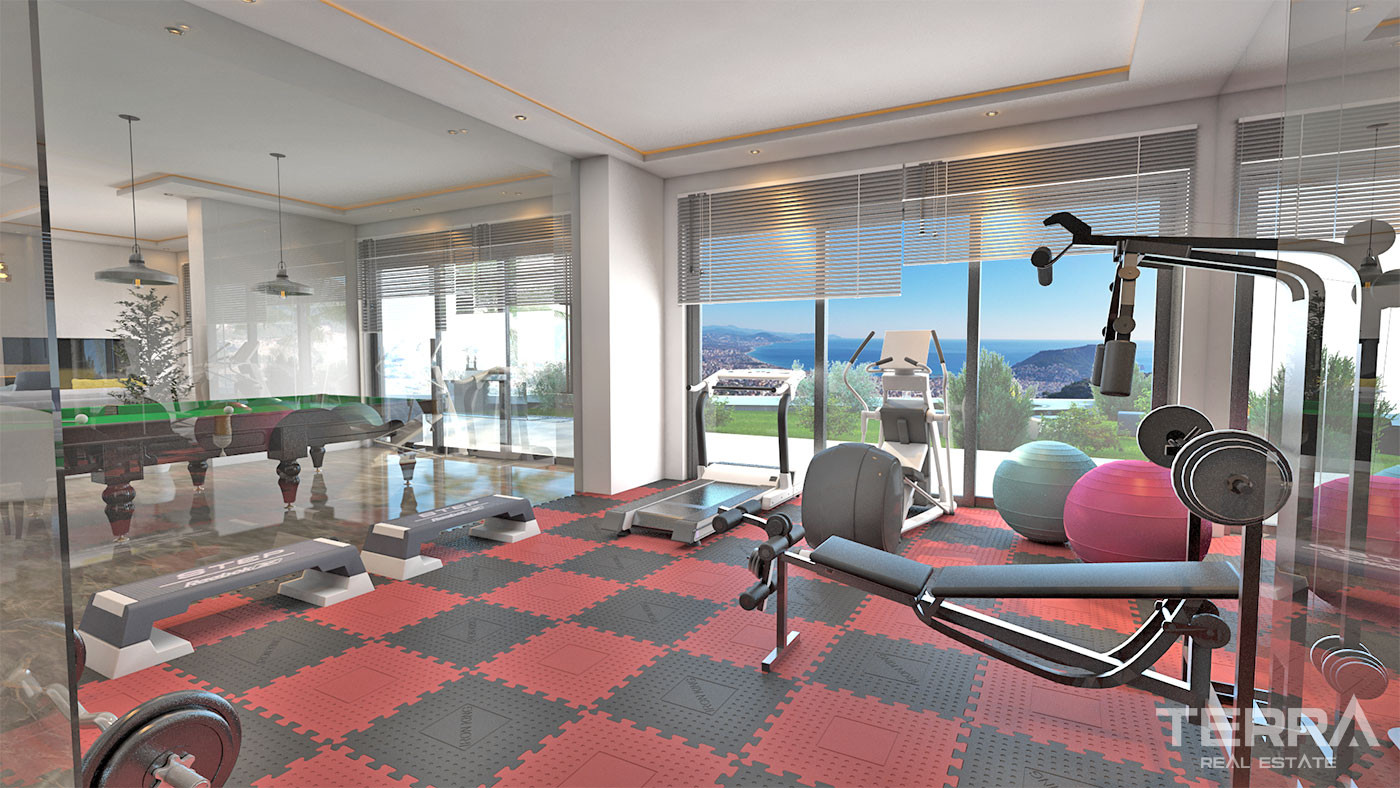 Spacious Sea View Villa with Private Swimming Pool in Alanya Tepe - 69815