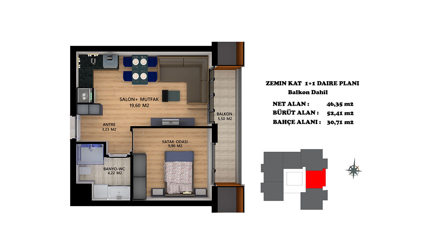 Investment Flats in Antalya Altıntaş with Rich Complex Facilities - 69838