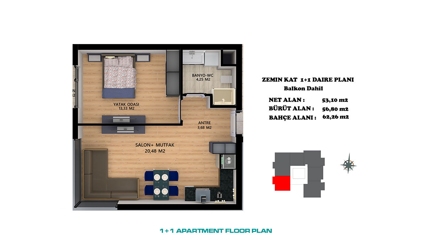 Investment Flats in Antalya Altıntaş with Rich Complex Facilities - 69842