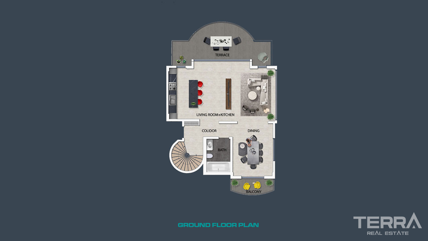 Tranquil and Spacious Alanya Villa Intertwined with Nature in Cikcilli - 70068