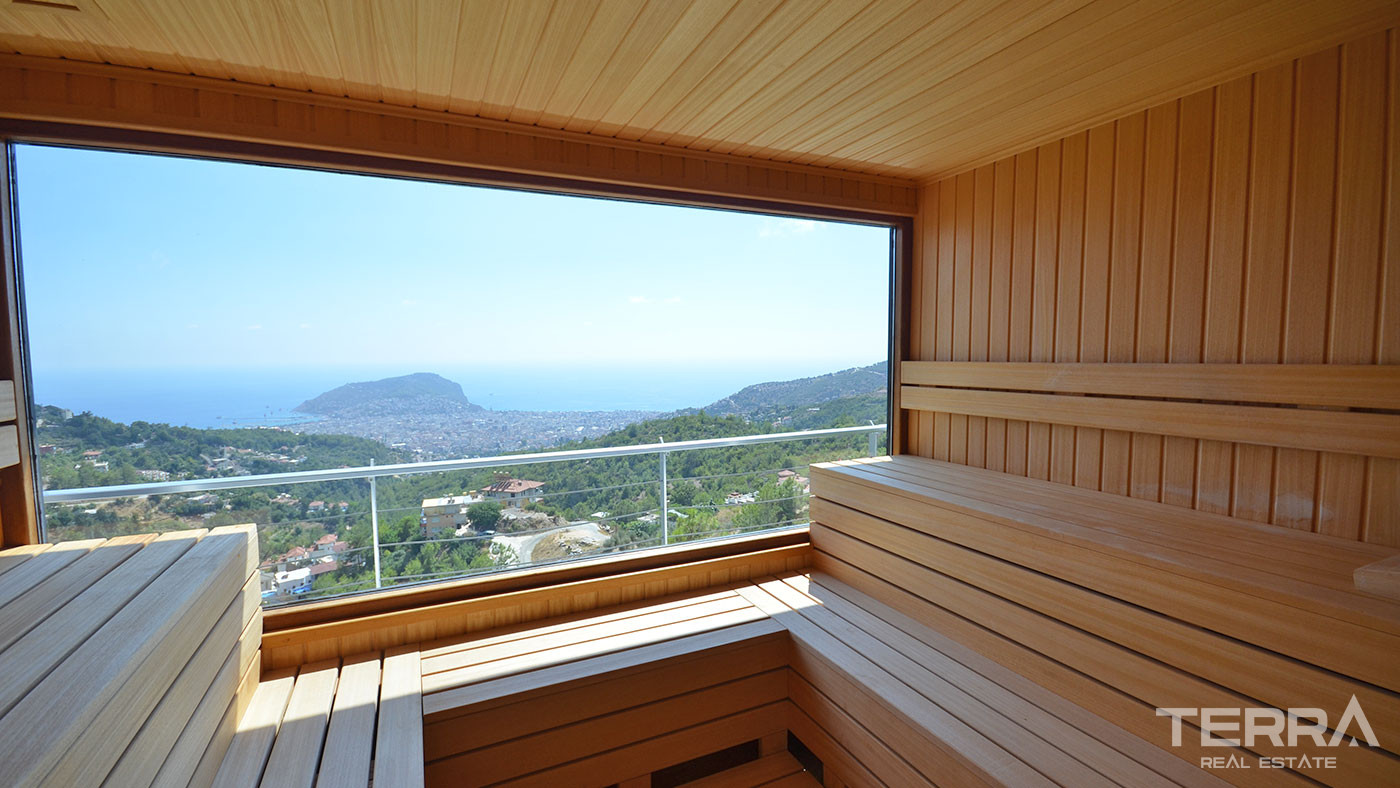Luxury Furnished Resale Villa with 1600 m2 Land Plot in Tepe, Alanya - 70082