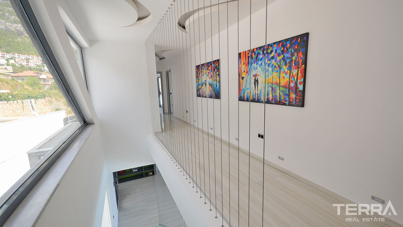 Luxury Furnished Resale Villa with 1600 m2 Land Plot in Tepe, Alanya - 70114