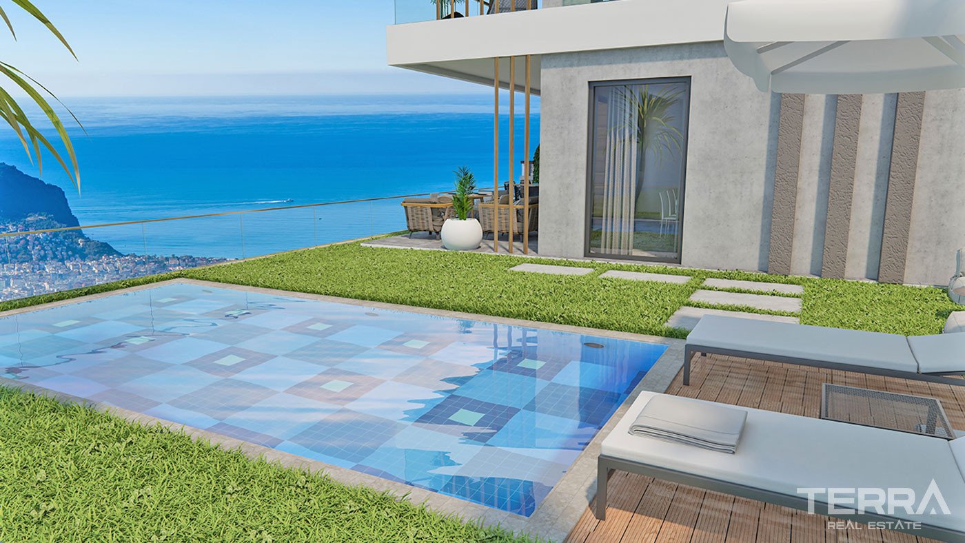 Sea View Villas in Alanya Tepe Designed to Offer Privacy and Comfort