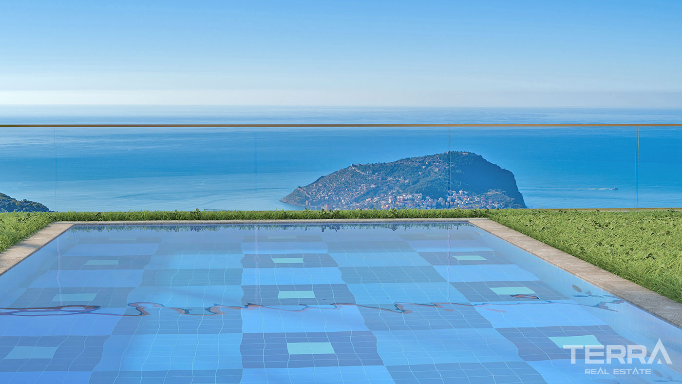 Villen mit Meerblick in Alanya Tepe Entworfen, um Privatsphäre und Komfort zu bieten - 70163