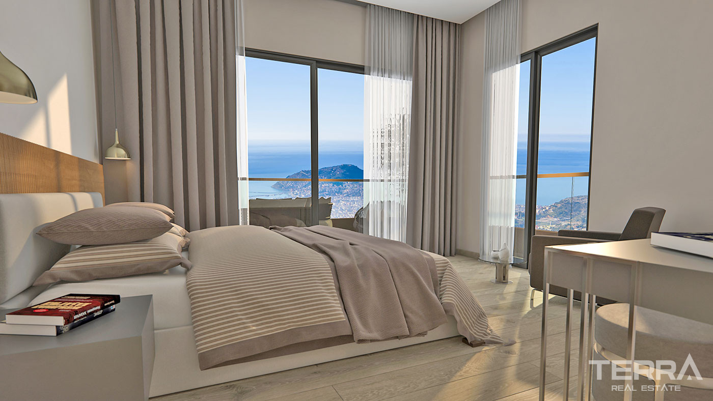 Villen mit Meerblick in Alanya Tepe Entworfen, um Privatsphäre und Komfort zu bieten - 70164