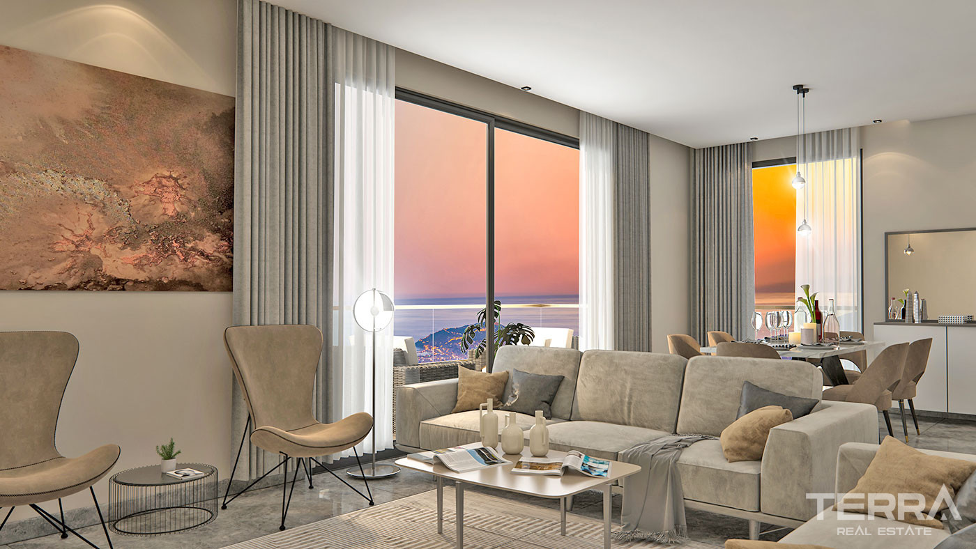 Villen mit Meerblick in Alanya Tepe Entworfen, um Privatsphäre und Komfort zu bieten - 70171