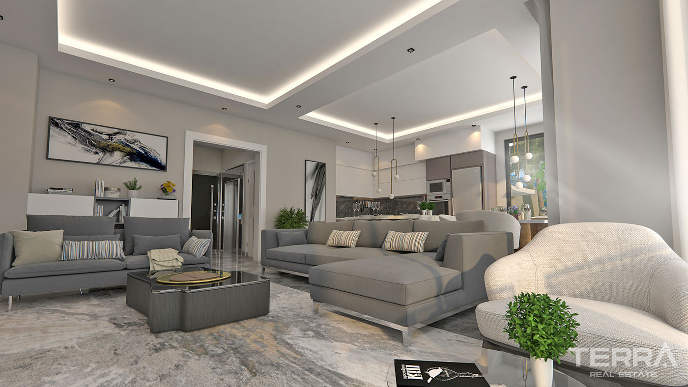 Villen mit Meerblick in Alanya Tepe Entworfen, um Privatsphäre und Komfort zu bieten - 70174