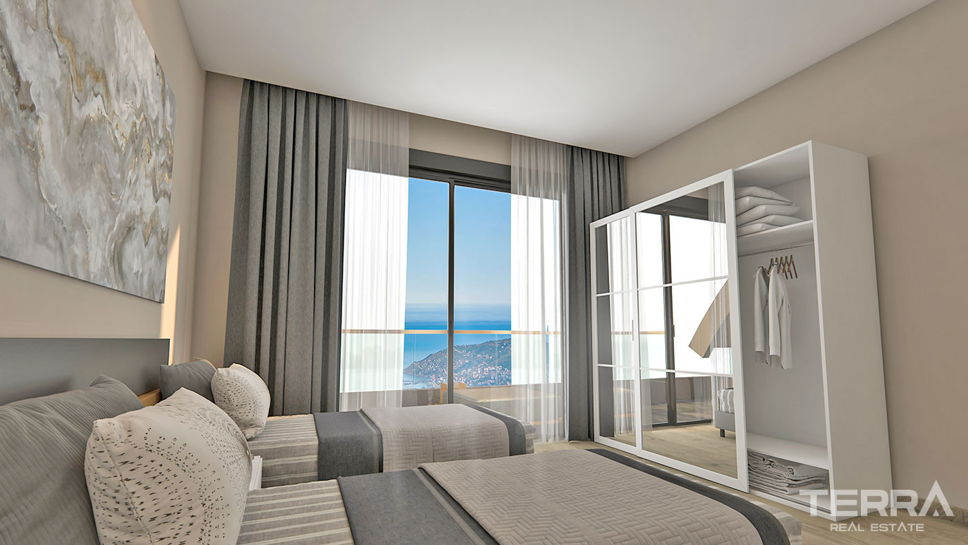 Villen mit Meerblick in Alanya Tepe Entworfen, um Privatsphäre und Komfort zu bieten - 70183