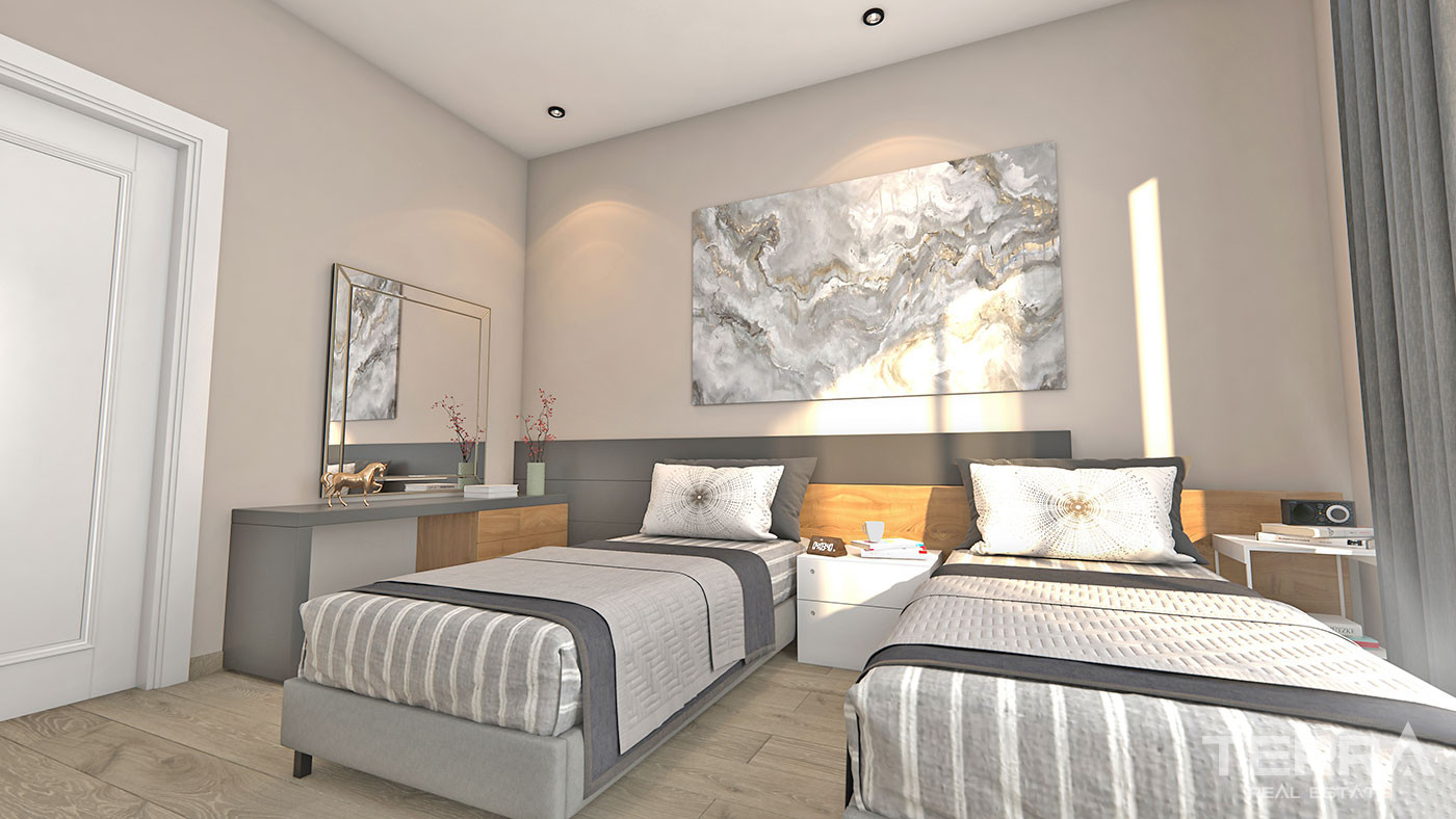 Villen mit Meerblick in Alanya Tepe Entworfen, um Privatsphäre und Komfort zu bieten - 70186