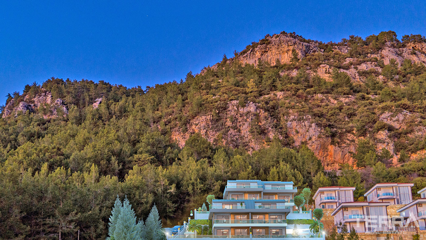Villen mit Meerblick in Alanya Tepe Entworfen, um Privatsphäre und Komfort zu bieten - 70188