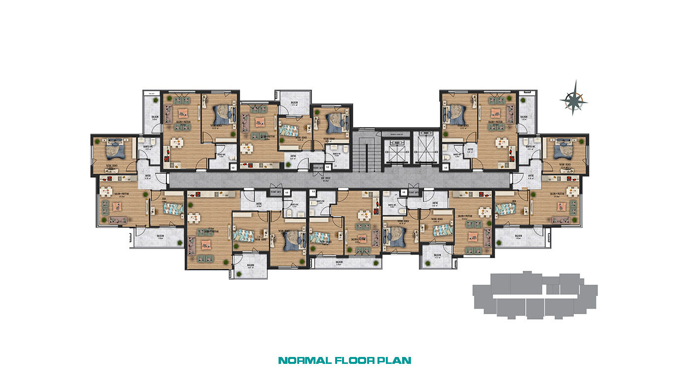 Brand New Investment Apartments in Luxury Complex in Antalya, Altıntaş - 70384