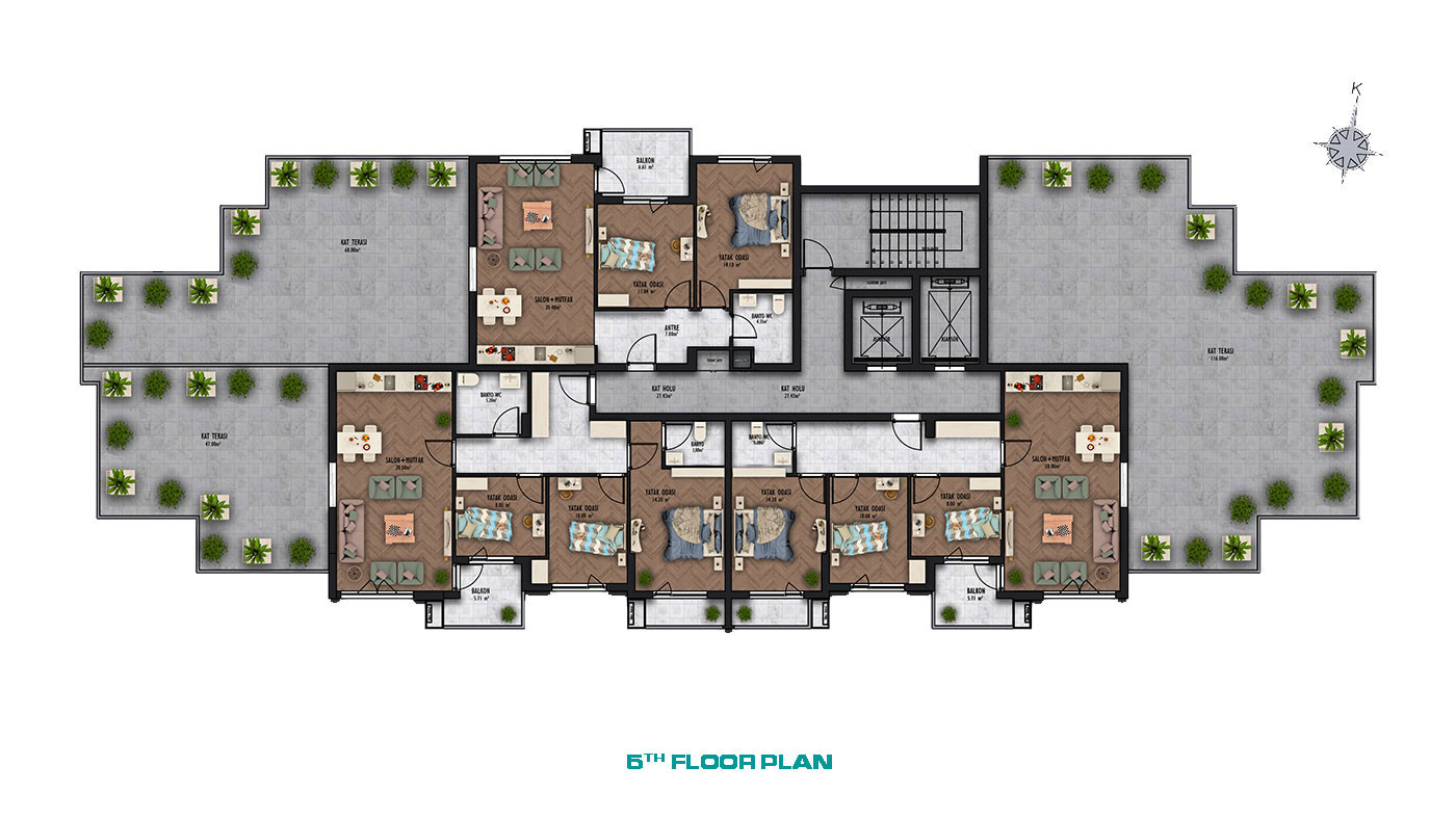 Brand New Investment Apartments in Luxury Complex in Antalya, Altıntaş - 70385