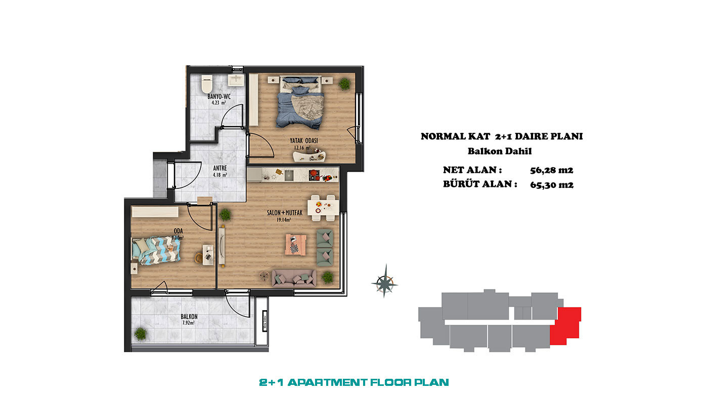 Brand New Investment Apartments in Luxury Complex in Antalya, Altıntaş - 70387
