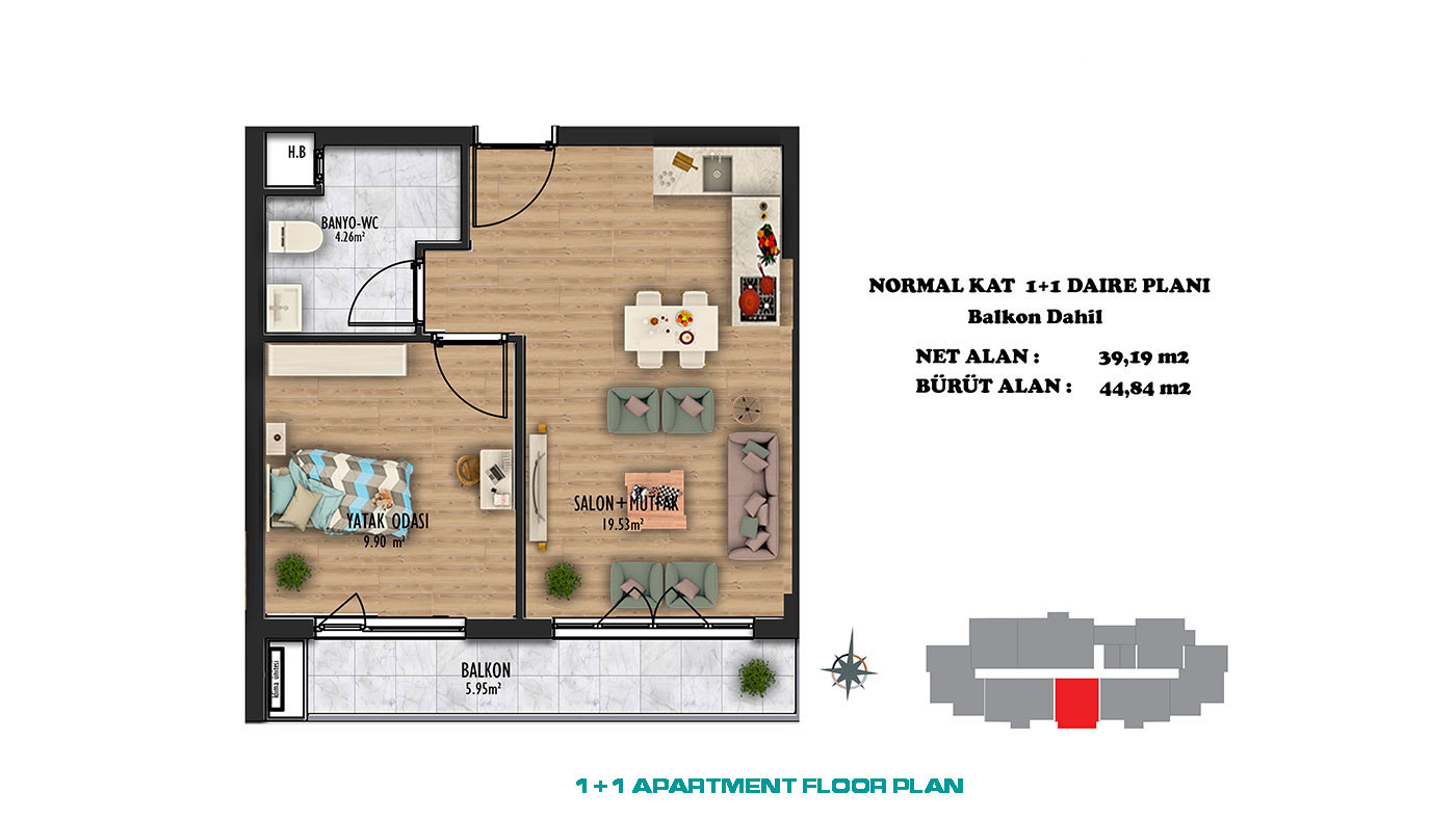 Brand New Investment Apartments in Luxury Complex in Antalya, Altıntaş - 70389