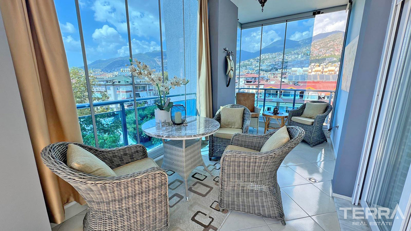 Furnished Resale Apartment in Alanya with an Incredible Green View - 70583