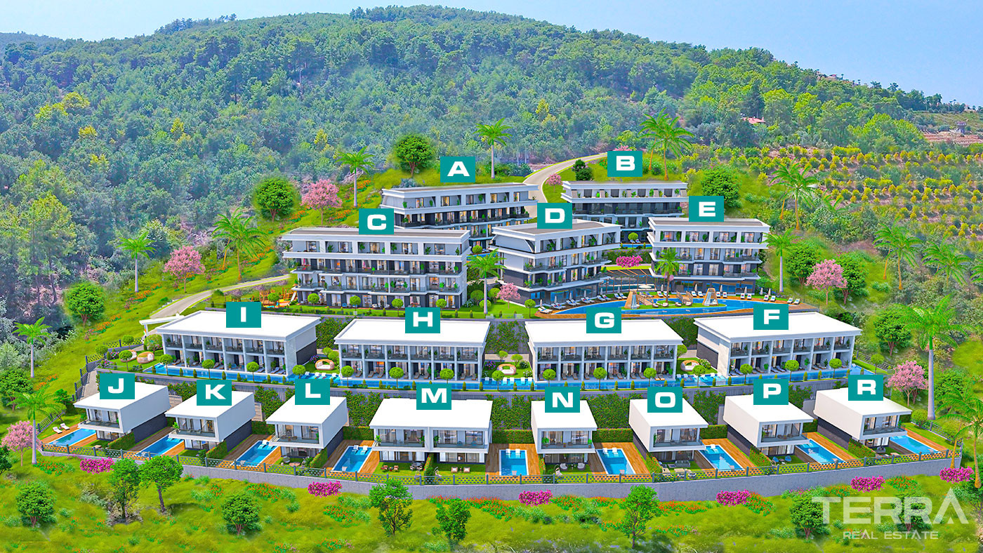 Extensive Social Amenities from Modern and Luxurious Villas in Alanya - 70740