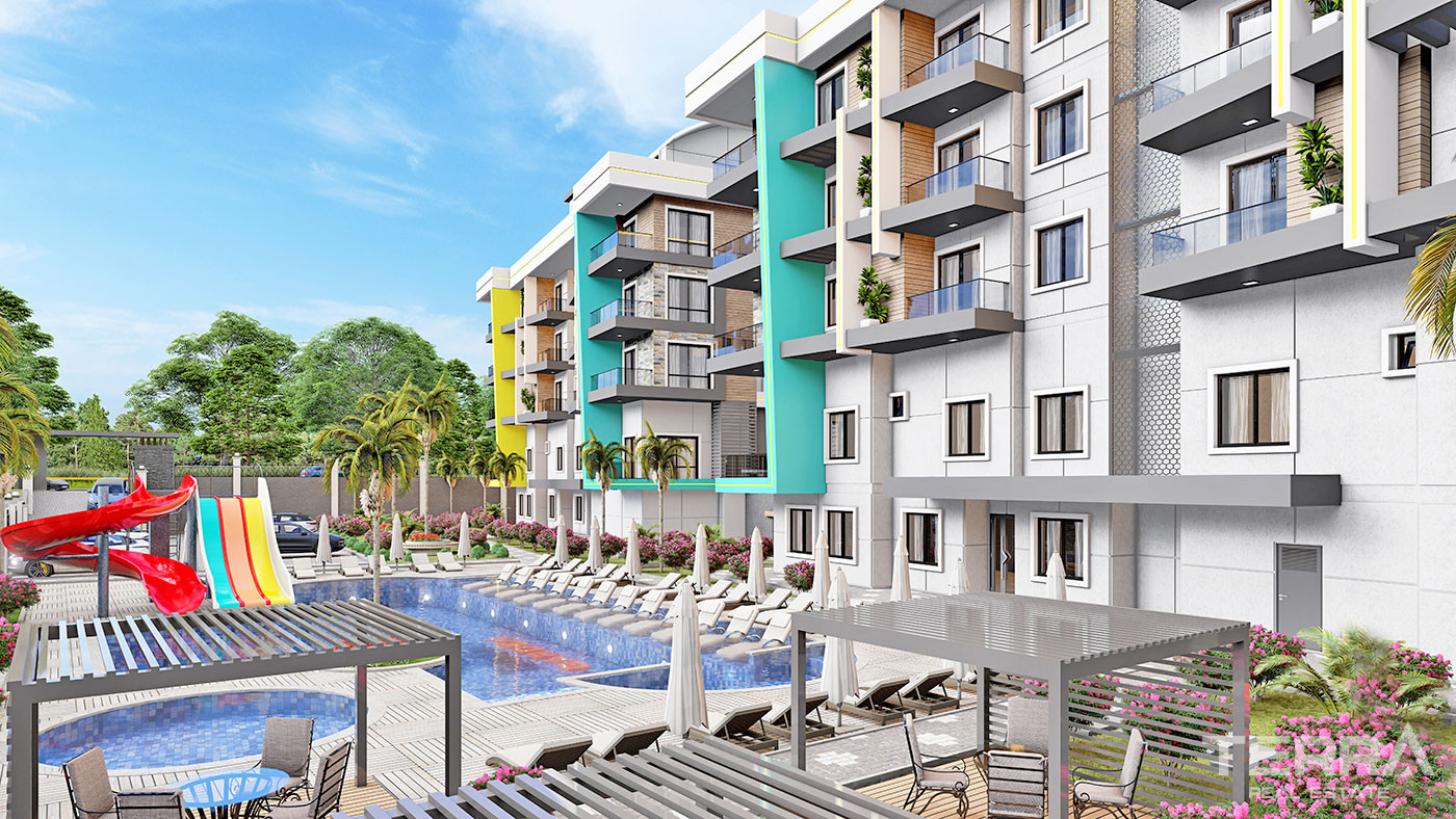 Investment Apartments with Various Social Facilities in Alanya, Oba - 71333
