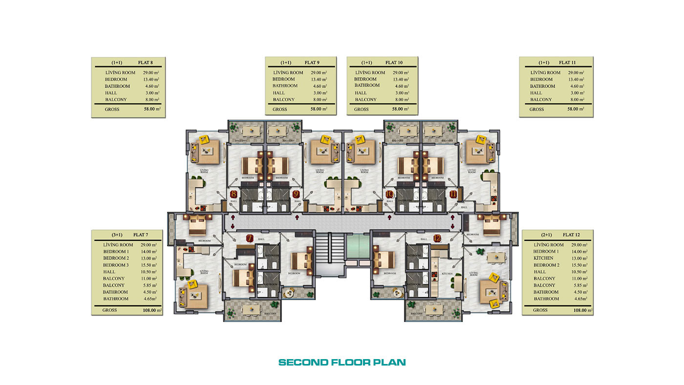 Investment Apartments with Various Social Facilities in Alanya, Oba - 71341
