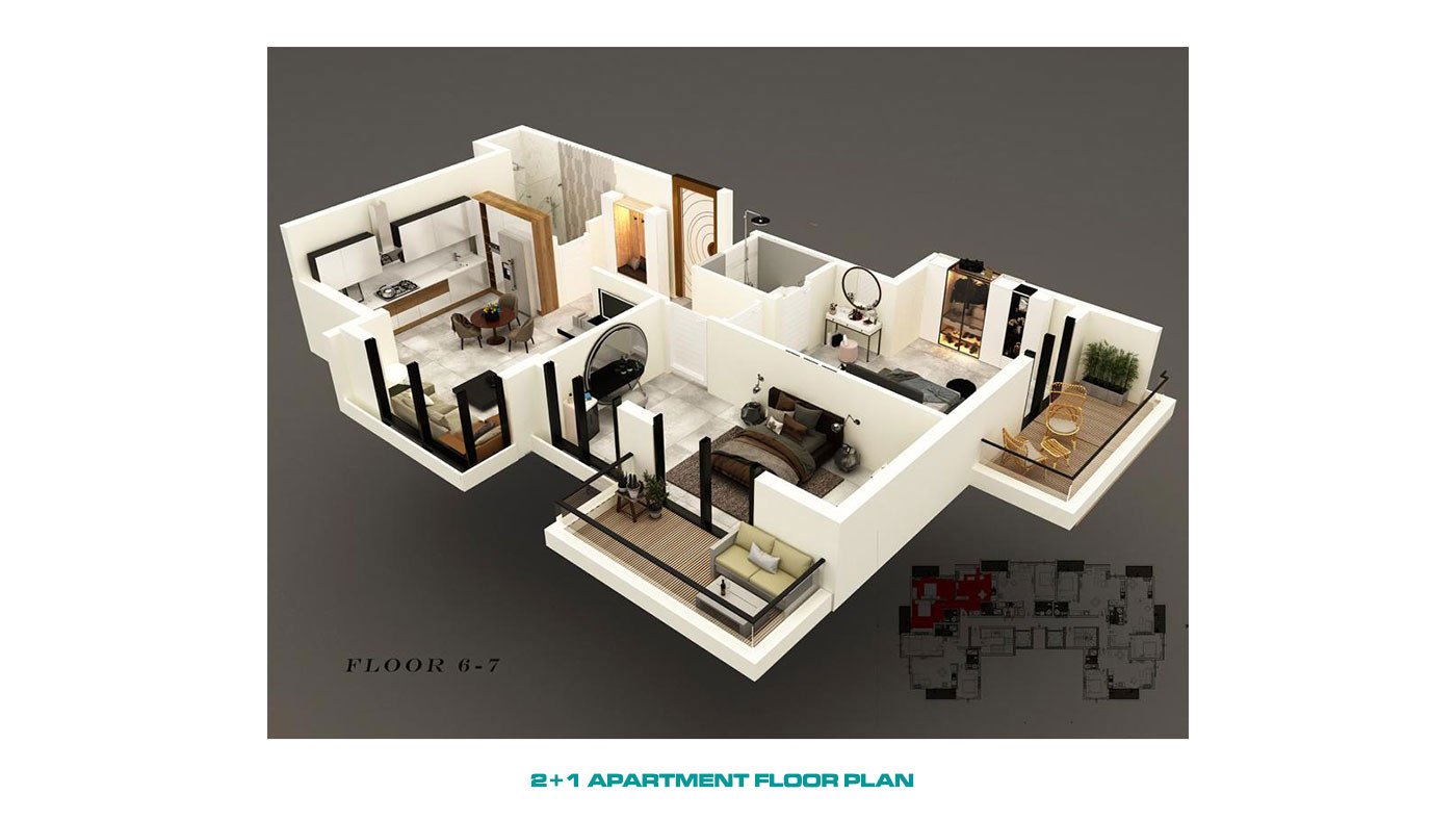 Apartments in einem Luxuskomplex in Strandnähe in Mahmutlar, Alanya - 71515
