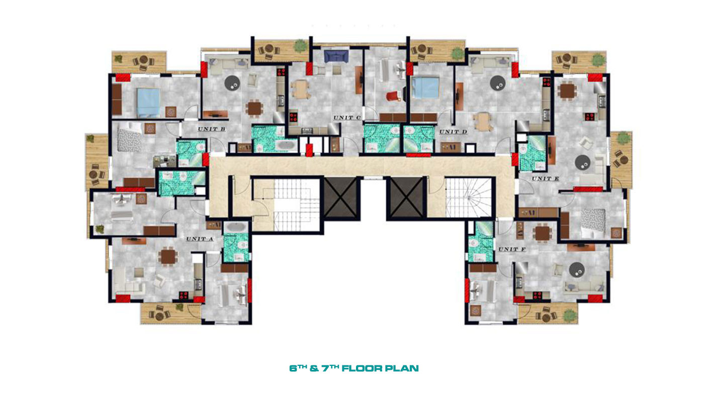 Apartments in einem Luxuskomplex in Strandnähe in Mahmutlar, Alanya - 71520