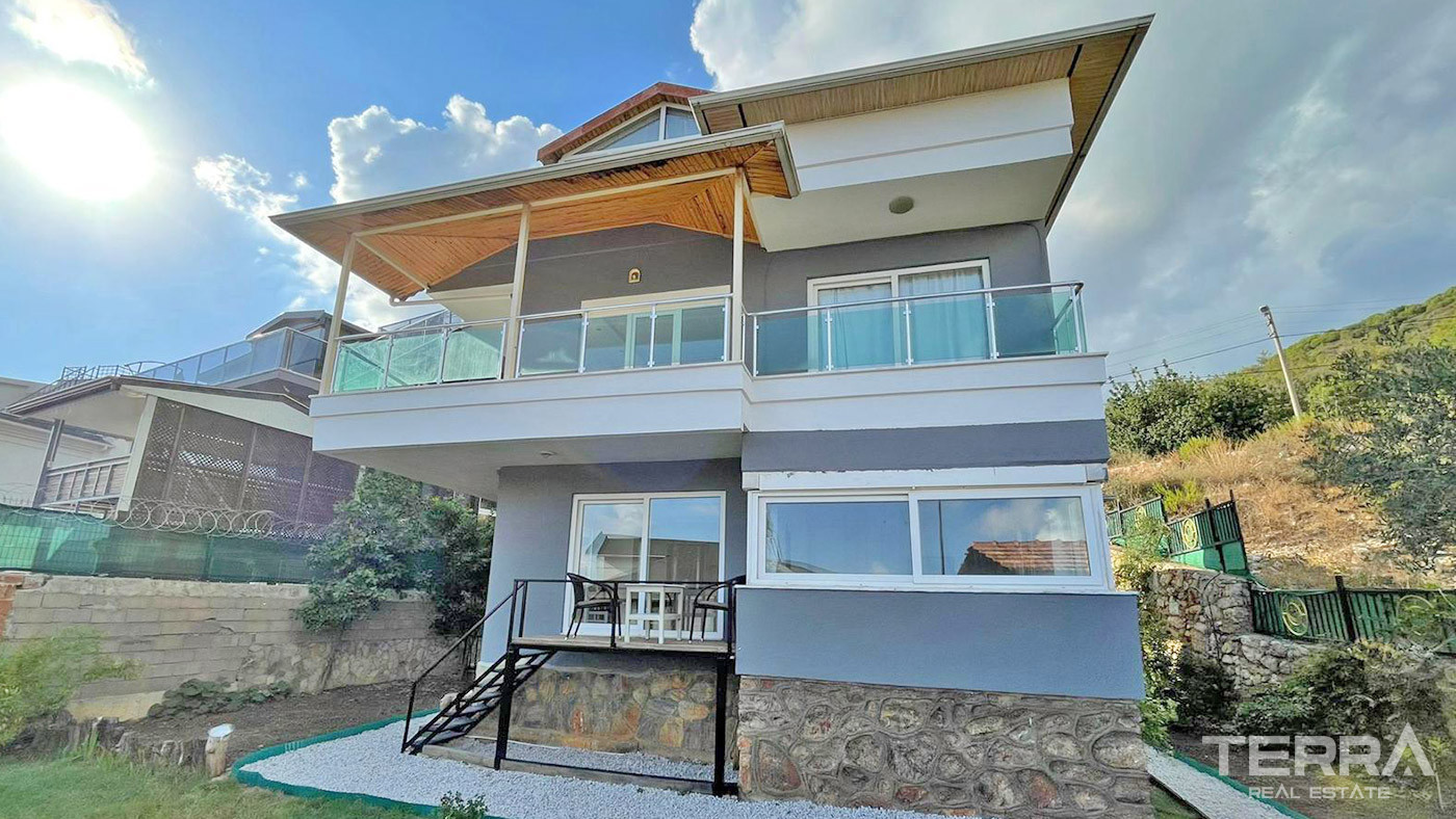 Schnäppchenvilla geeignet für die türkische Staatsbürgerschaft in Alanya Bektaş - 71758