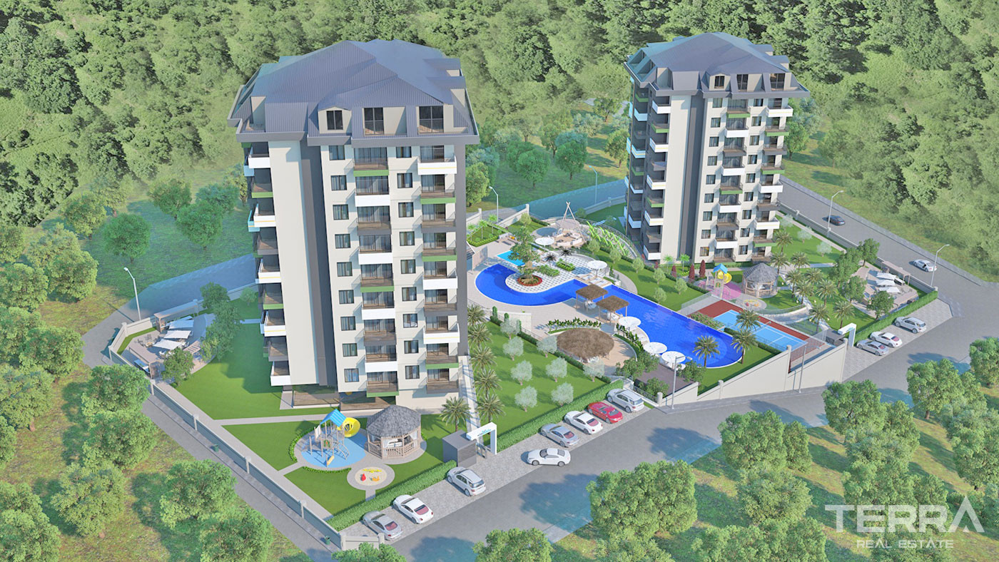 Brand New Apartments with Modern Design in Alanya Demirtaş