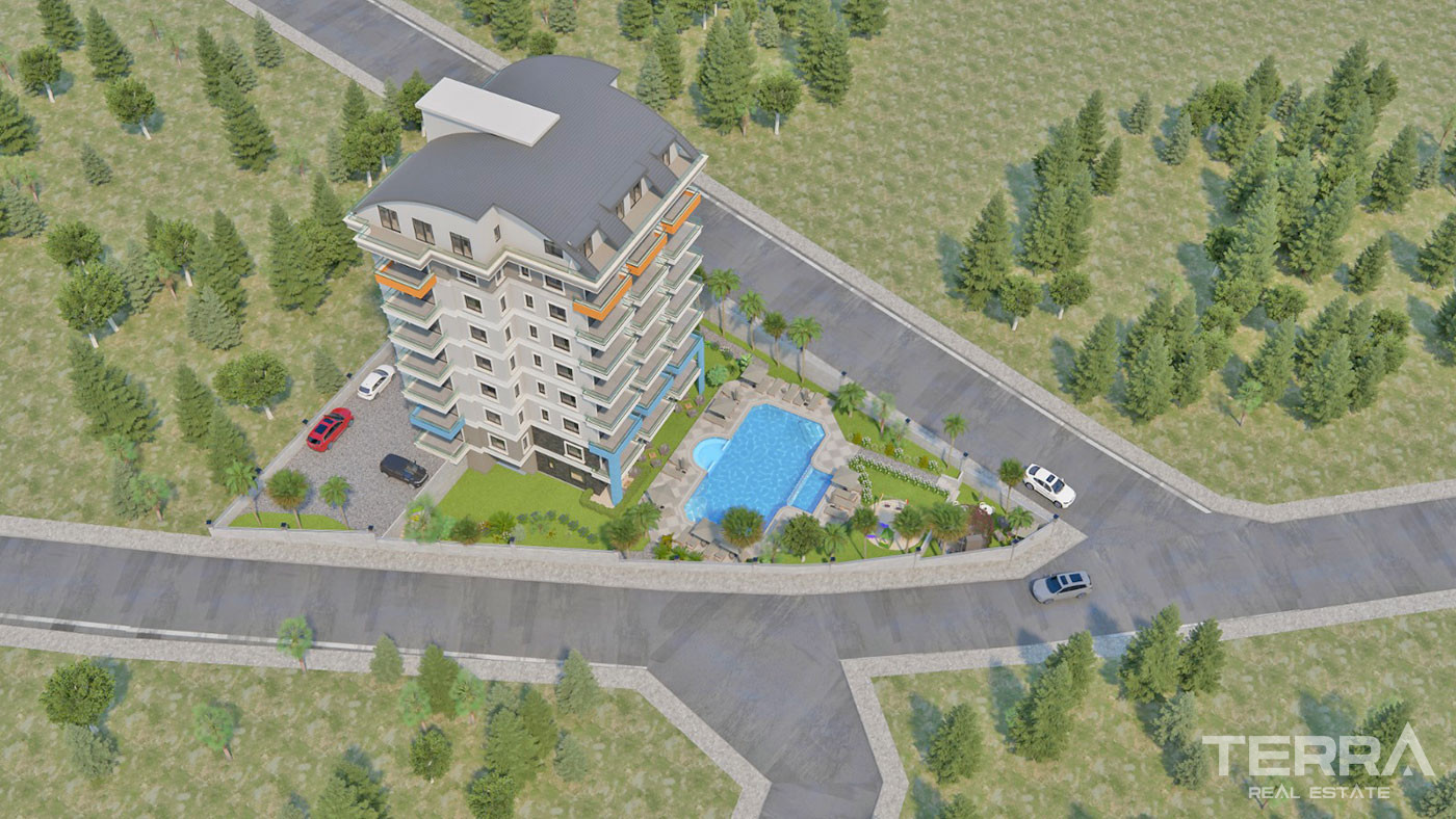 Luxury Brand New Apartments with Shared Pool in Alanya Avsallar - 71896