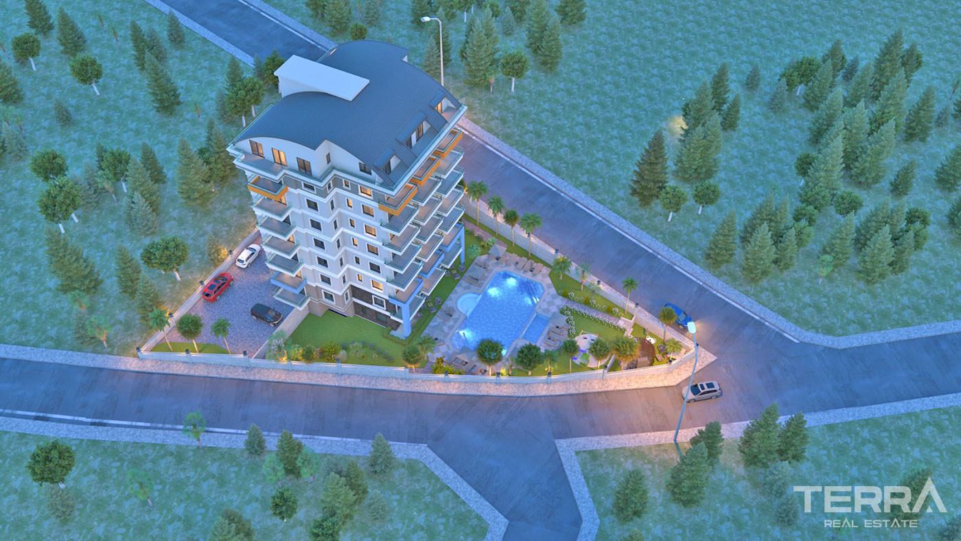 Luxury Brand New Apartments with Shared Pool in Alanya Avsallar - 71899