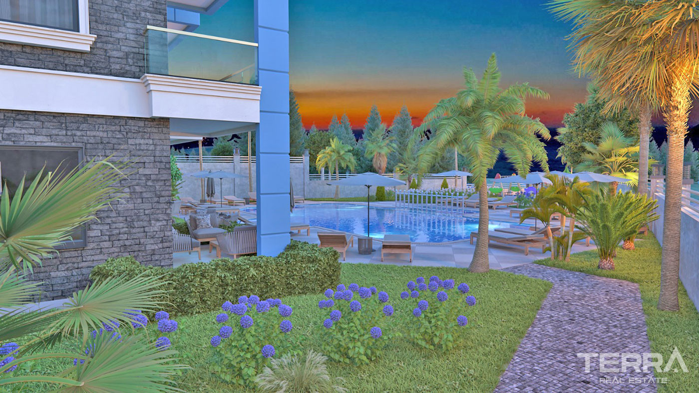 Luxury Brand New Apartments with Shared Pool in Alanya Avsallar - 71900