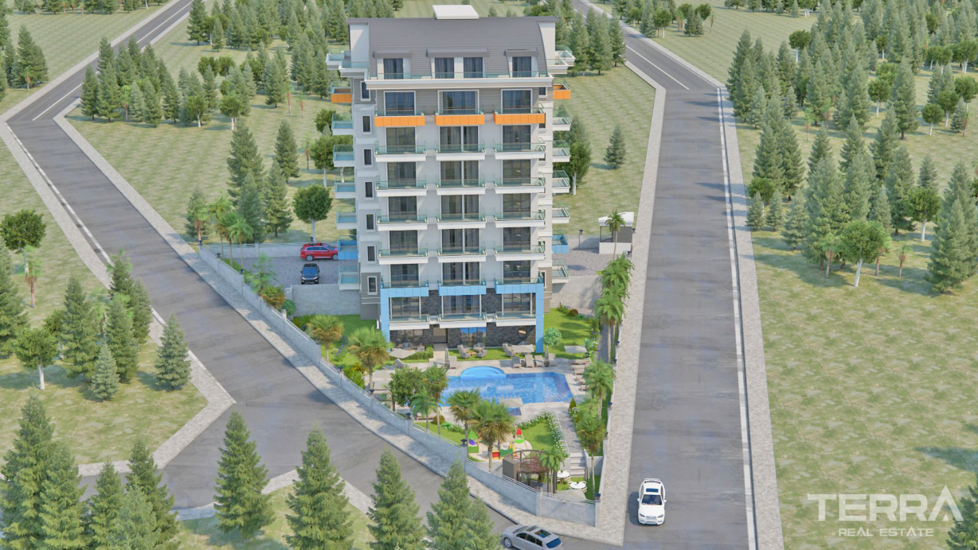 Luxury Brand New Apartments with Shared Pool in Alanya Avsallar - 71905