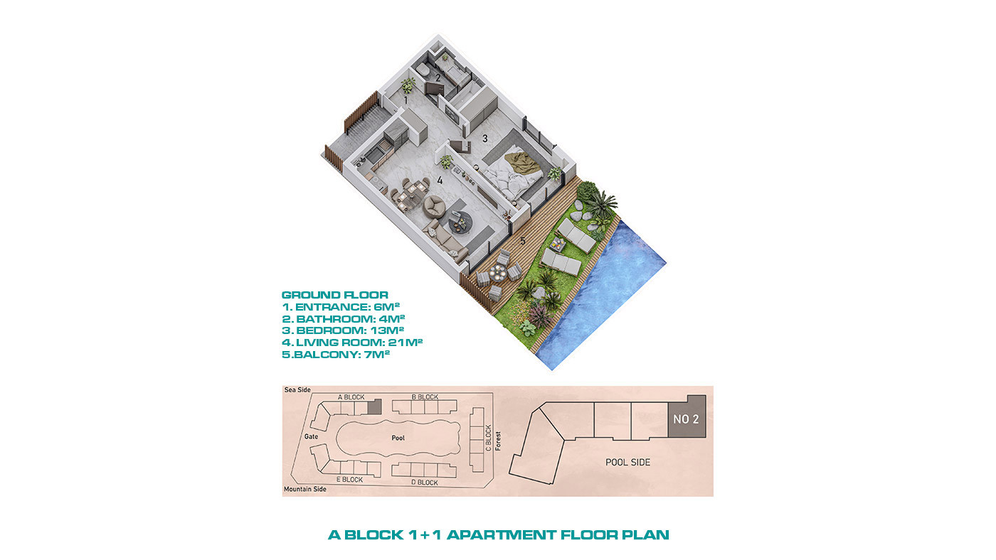 Exclusive Apartments with Direct Access to the Pool in Alanya - 71983