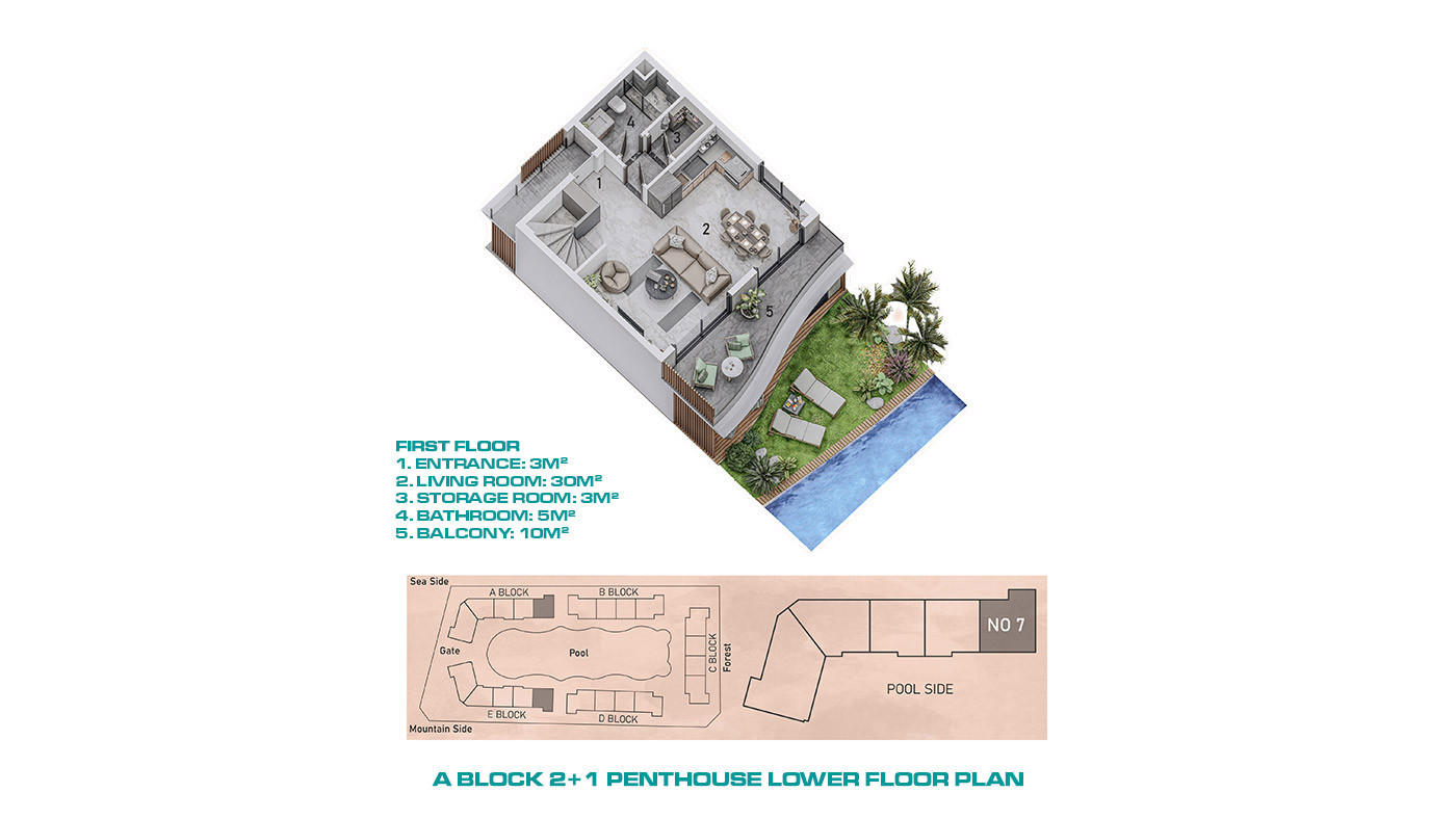 Exclusive Apartments with Direct Access to the Pool in Alanya - 71986